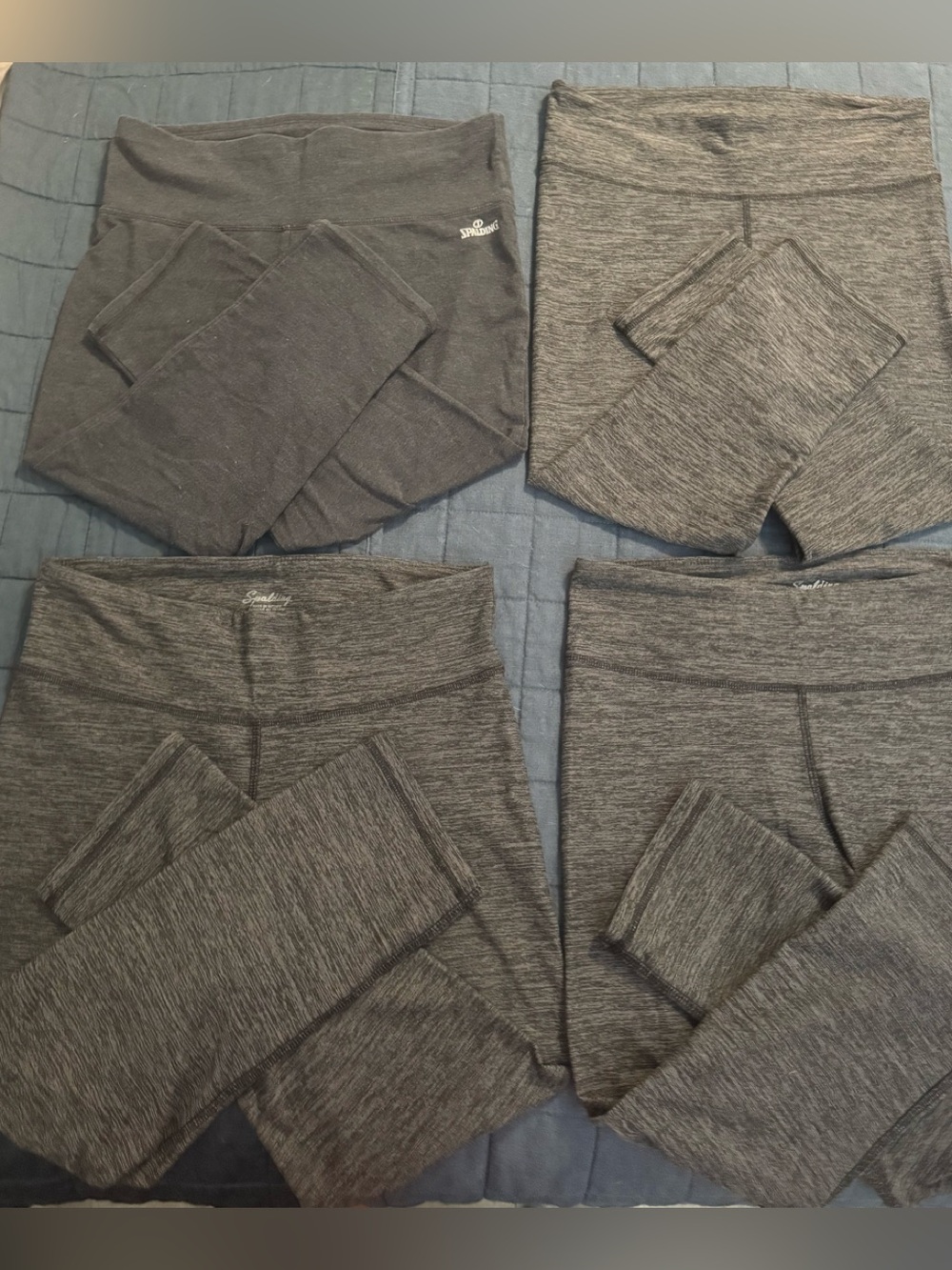 Spalding Leggings Capri Length Bundle of 4 size Large